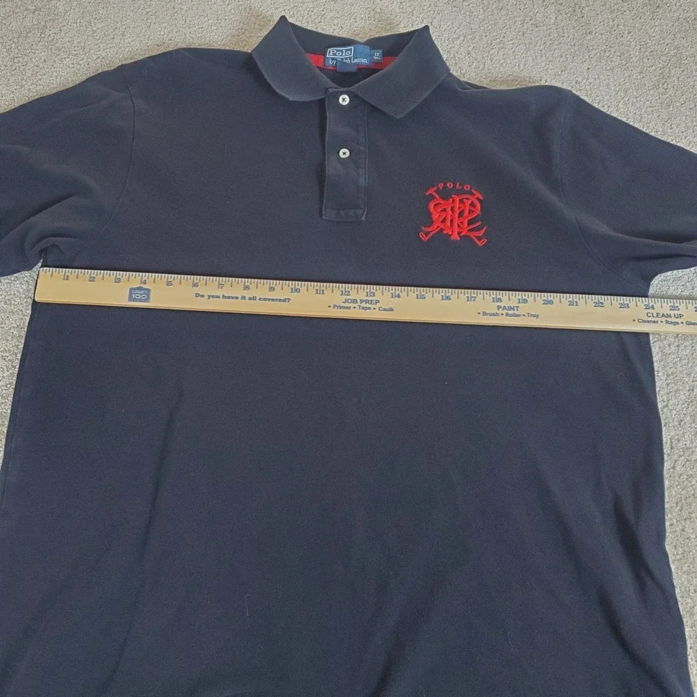 Polo Ralph Lauren Men's Polo Shirt SZ LT Black Crossed Mallet Crest‎ ShortSleeve